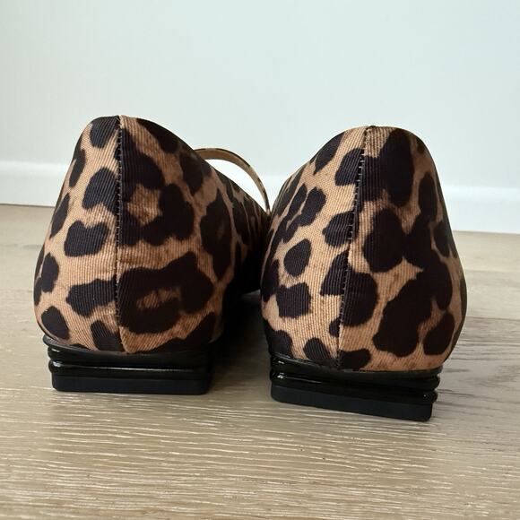 Franco Sarto Women's Tinsley Mary Jane Flat Cheetah Print Shoe Sz 8 New No boxx - Picture 3 of 9